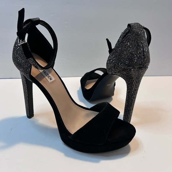 Steve Madden Kisha Jeweled Platform Sandals Black Size 9M EUC - Picture 12 of 12